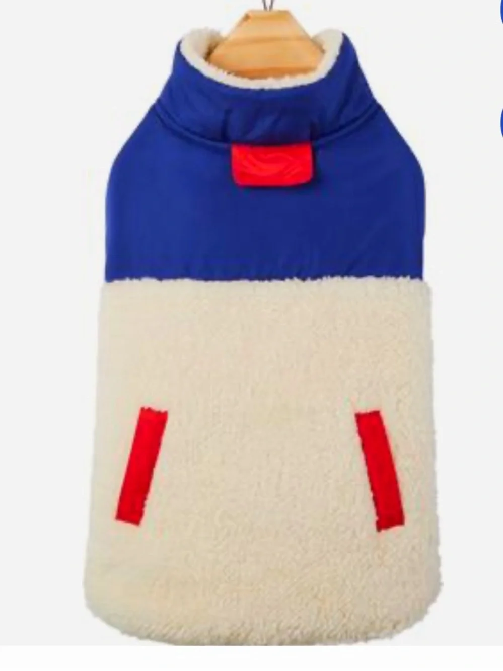 NWOT Frisco Medium Weight Retro Colorblock Mixed Media Dog & Cat Coat - Small